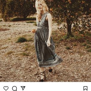 ISO Doen Tulsi Dress - blue block print. Size SM